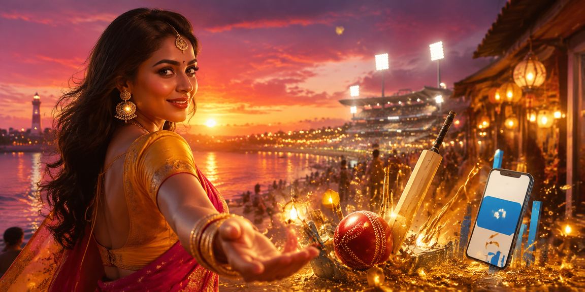 Night market in Chennai with cricket betting atmosphere